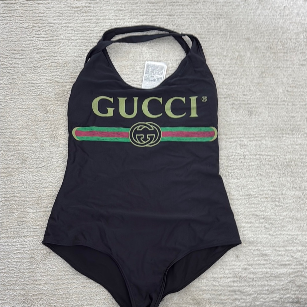 Gucci Black One Piece Swimsuit